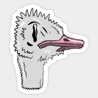 Squiggly ostrich Sticker